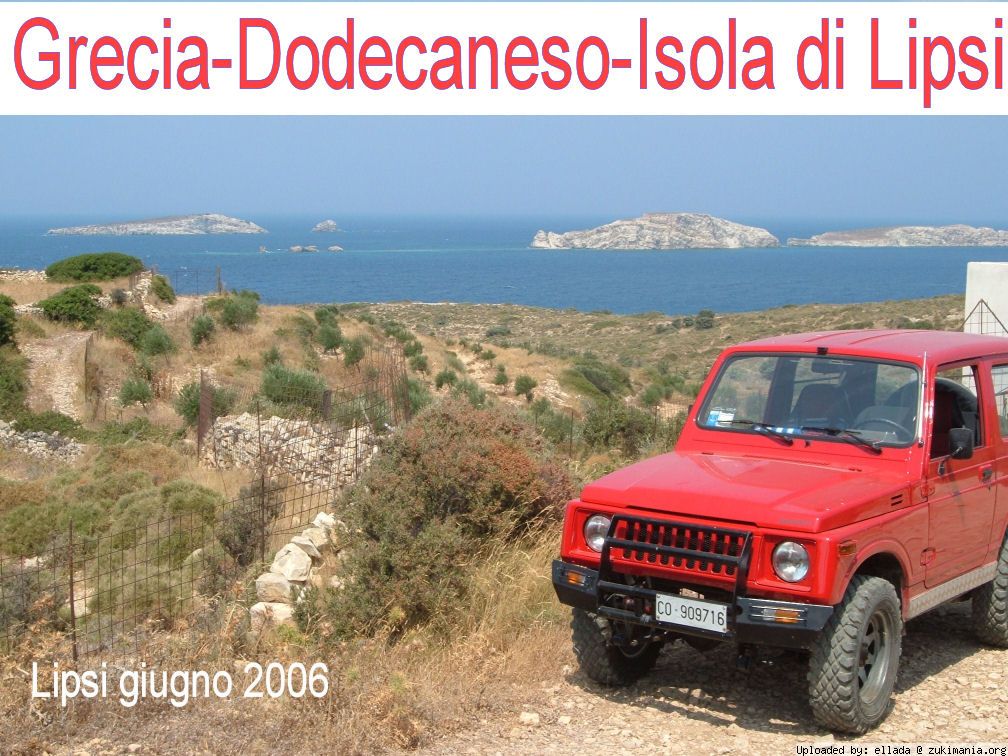 Zukimania fotogallery >> 
 ============== 
Suzuki SL 410 all'Isola di Lipsi
La foto è stata scattata in un pomeriggio sul sentiero che porta a Monodendri.
Per conoscere Lipsi (7km. per 3,5) è gradita la visita al mio sito: http://web.tiscali.it/lipsi
Keywords: greece